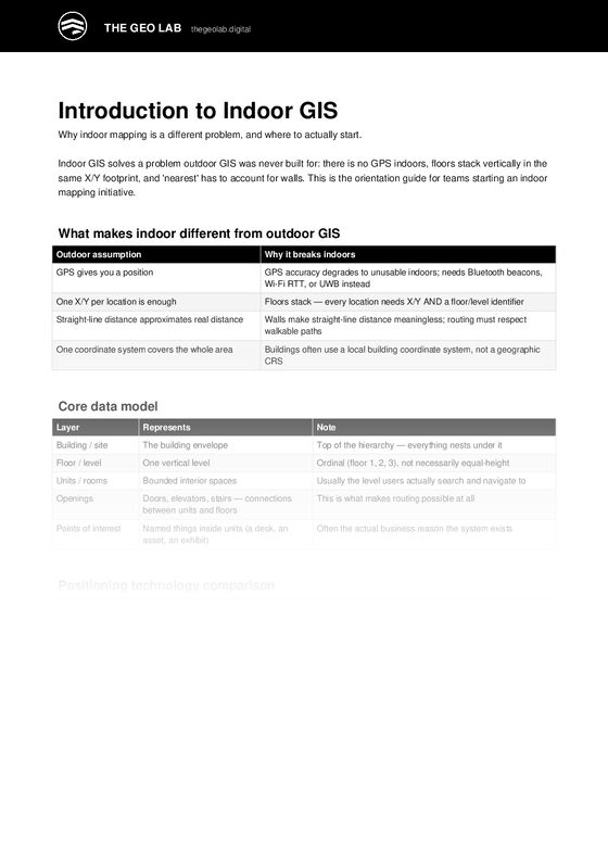 First page of Introduction to Indoor GIS (PDF)